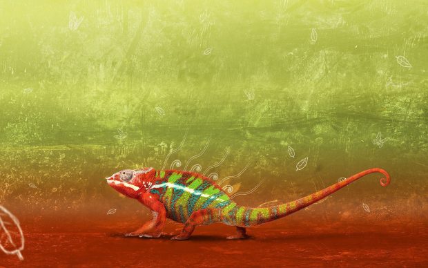 Beautiful Chameleon Background.