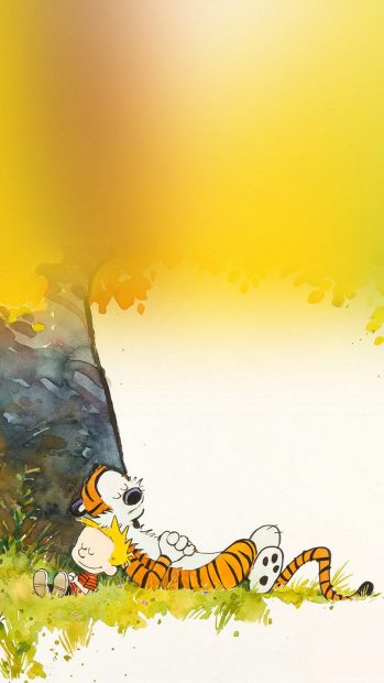 Calvin and Hobbes iPhone Background.