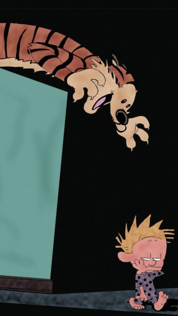 Calvin and Hobbes iPhone Full HD Wallpaper.