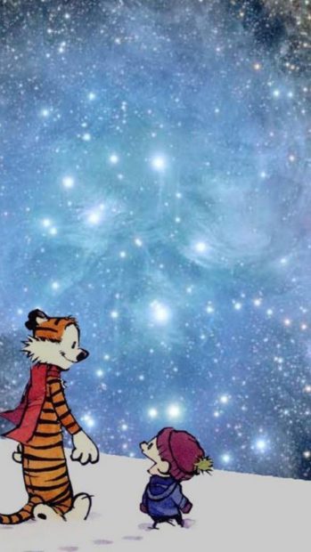 Calvin and Hobbes iPhone HD Wallpaper.