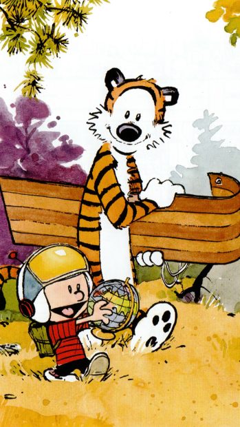 Calvin and Hobbes iPhone Wallpaper Free Download.