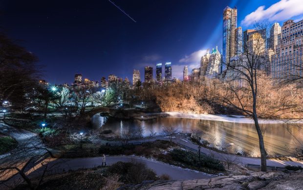 Central Park Widescreen Background.