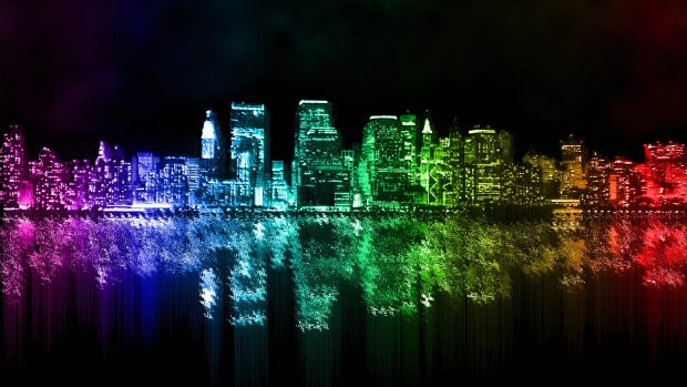 City At Night Desktop Background.