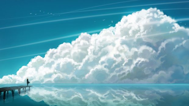 Cloudy Sky Full HD Background.