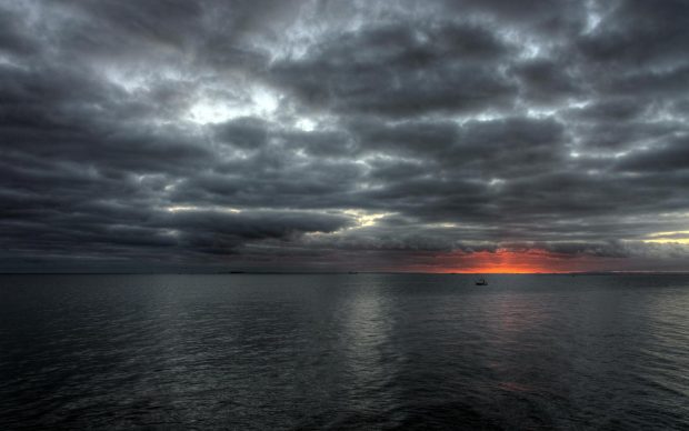 Dark Cloudy Sky Background.