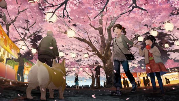 Free Anime Cherry Blossom Photo.