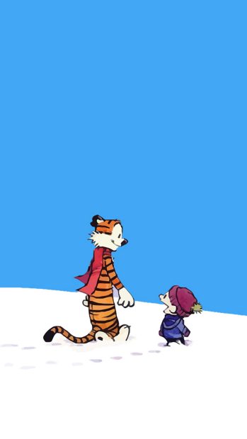 HD Calvin and Hobbes iPhone Wallpaper.