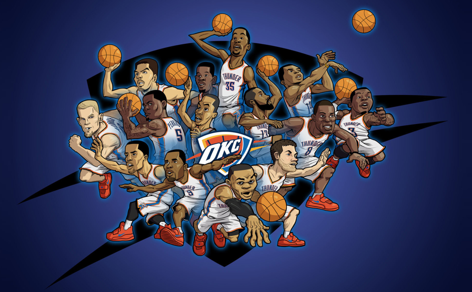 Oklahoma City Thunder Wordmark Logo Wallpaper by llu258 on DeviantArt