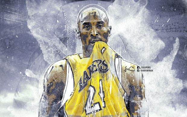 Kobe Bryant Lakers Grunge Brushes Wallpapers HD