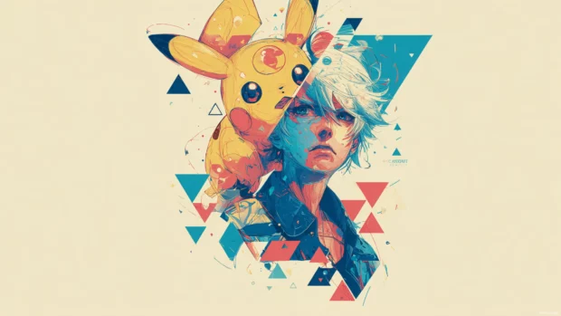 Trendy cool Pokemon wallpapers with modern art influences, showing a creative twist on classic characters, perfect for fashionable desktops.