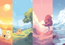 A charming collection of Cute Pokemon HD Wallpaper featuring adorable creatures in captivating landscapes, perfect for any Pokemon lover.