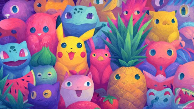 Cute Pokemon in vibrant colors perfect for an HD Wallpaper.