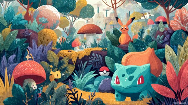High Quality Cute Pokemon Wallpaper Background that captures the essence of fun and adventure, ideal for fans of all ages.