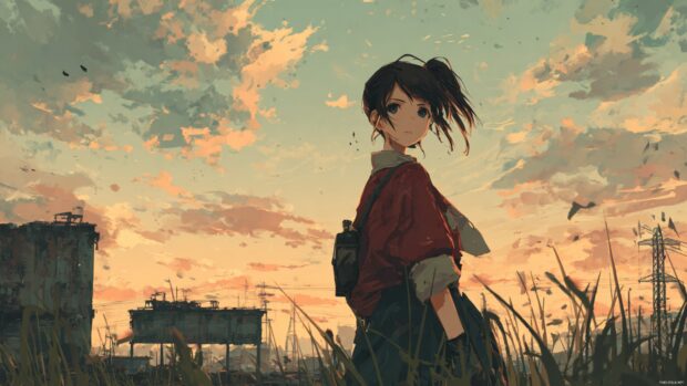Anime Girl wallpapers in high resolution, capturing the essence of adventure and emotion, designed for modern desktop backgrounds.