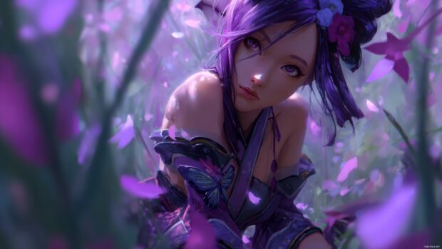 Artistic high resolution Anime Girl wallpapers that blend fantasy and whimsy, perfect for adding a magical touch to your desktop.
