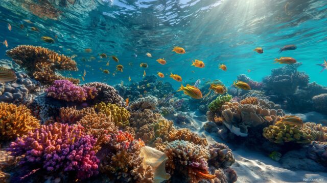 Best Wallpaper High Resolution, A Serene Underwater Scene Featuring Colorful Coral Reefs And Aquatic Life In Stunning Detail