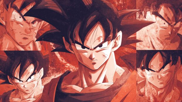 Cool Goku desktop backgrounds illustrating his iconic moments and fierce expressions.