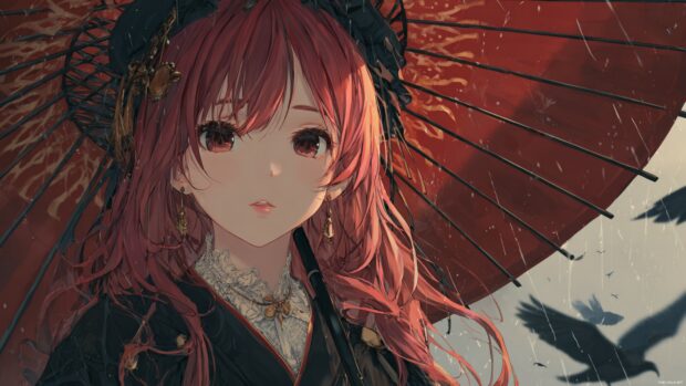 Unique high resolution Anime Girl wallpaper with intricate details and rich color palettes, suitable for a visually captivating desktop.