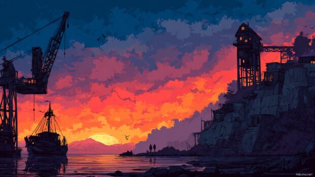 Cool wallpapers for boys featuring epic landscapes and adventure themes, graffiti style.