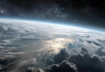 A beautiful Earth from space wallpaper that captures the majesty of our planet, with dramatic cloud formations and distant stars.
