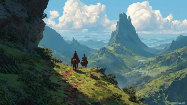 Cool images for wallpaper for gaming environments, featuring epic fantasy worlds and immersive landscapes.