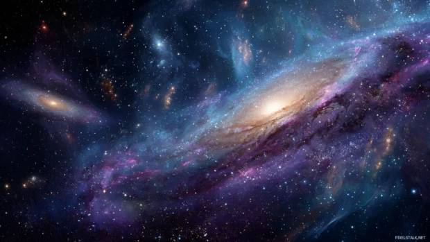 Vivid, high definition space wallpapers showcasing distant galaxies filled with vibrant colors and swirling stars, perfect for desktop backgrounds.