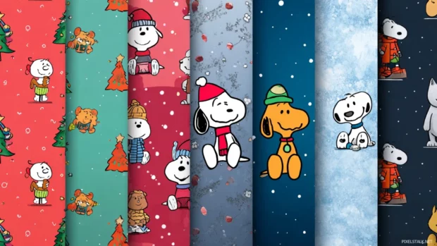 Fun and playful Snoopy Christmas wallpapers that bring a smile with every glance, showcasing holiday themes.