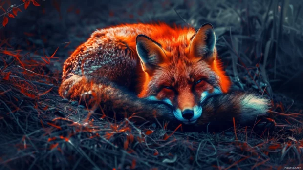 Cool 3D fox desktop HD wallpaper.