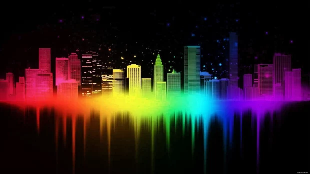 Cool rainbow wallpaper for PC Desktop.