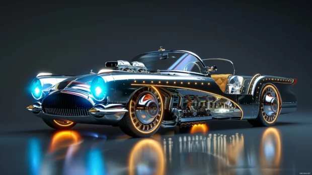 Cool 3d supper car desktop wallpaper.