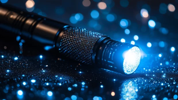 Deep blue glitter background with a cool, soothing shimmer.