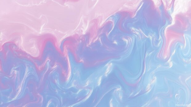 Soft, lavender colored clouds gently swirling in a pastel sky.