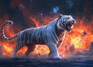 A cosmic white tiger.