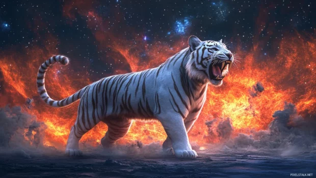 A cosmic white tiger.