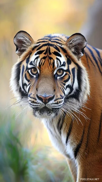 A watercolor style tiger portrait, with vibrant artistic brushstrokes, blending colors seamlessly in a dreamlike style.