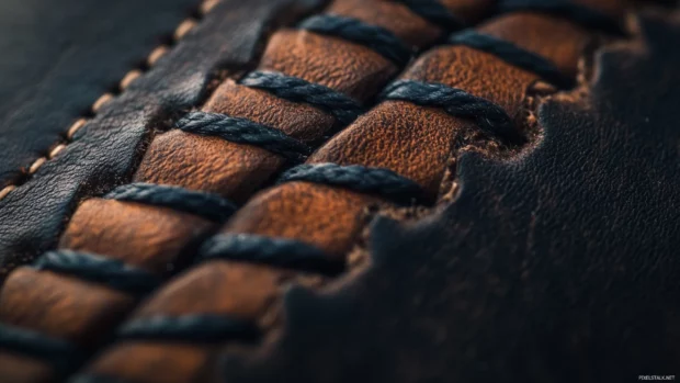 A macro shot of baseball stitching with natural light, Baseball photography wallpaper Macbook.