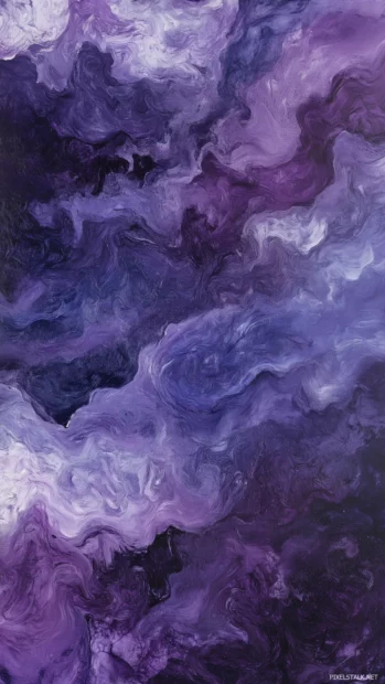 A mystic purple sky, dusk, lavender to violet, indigo clouds.