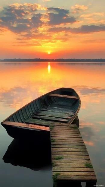 A new day begins with sunrise glowing across quiet waters.
