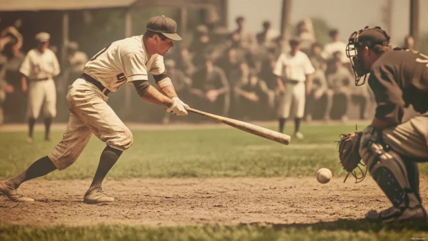 A nostalgic throwback to vintage baseball seasons.