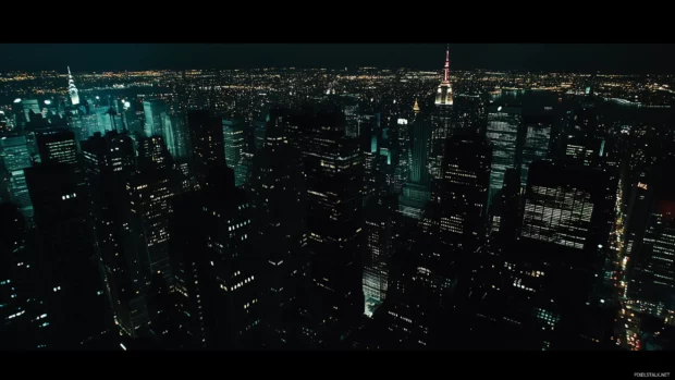 A straightforward cityscape with a few key landmarks and a clean, uncluttered background.