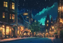A tranquil moment in the vibrant Nighttime City Desktop Wallpaper.
