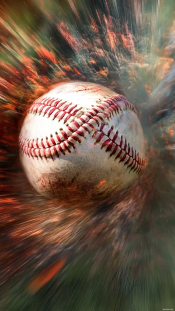 Abstract interpretation of a baseball in motion.