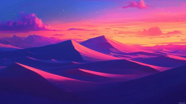 An evening sky filled with fluffy clouds in gradient shades of gold, pink, and lavender, stretching endlessly over open fields.