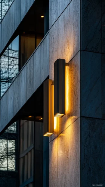 Architectural elements highlighted by ambient Light.