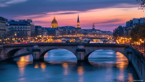 Bridges and boulevards stretch across the City Night.
