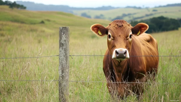 Cow Wallpaper for Desktop featuring a peaceful pasture and single cow.