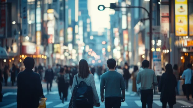 Evening glow washes over the vibrant Tokyo Cityscape.