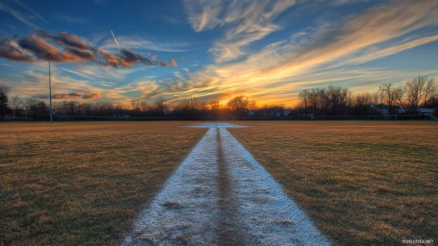Field chalk lines leading to base in HD baseball desktop wallpaper.