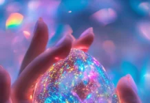 Glimmering aesthetic background with vibrant Light Wallpaper for iPhone.