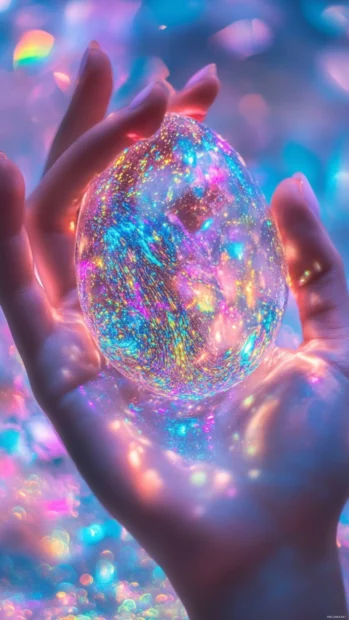 Glimmering aesthetic background with vibrant Light Wallpaper for iPhone.